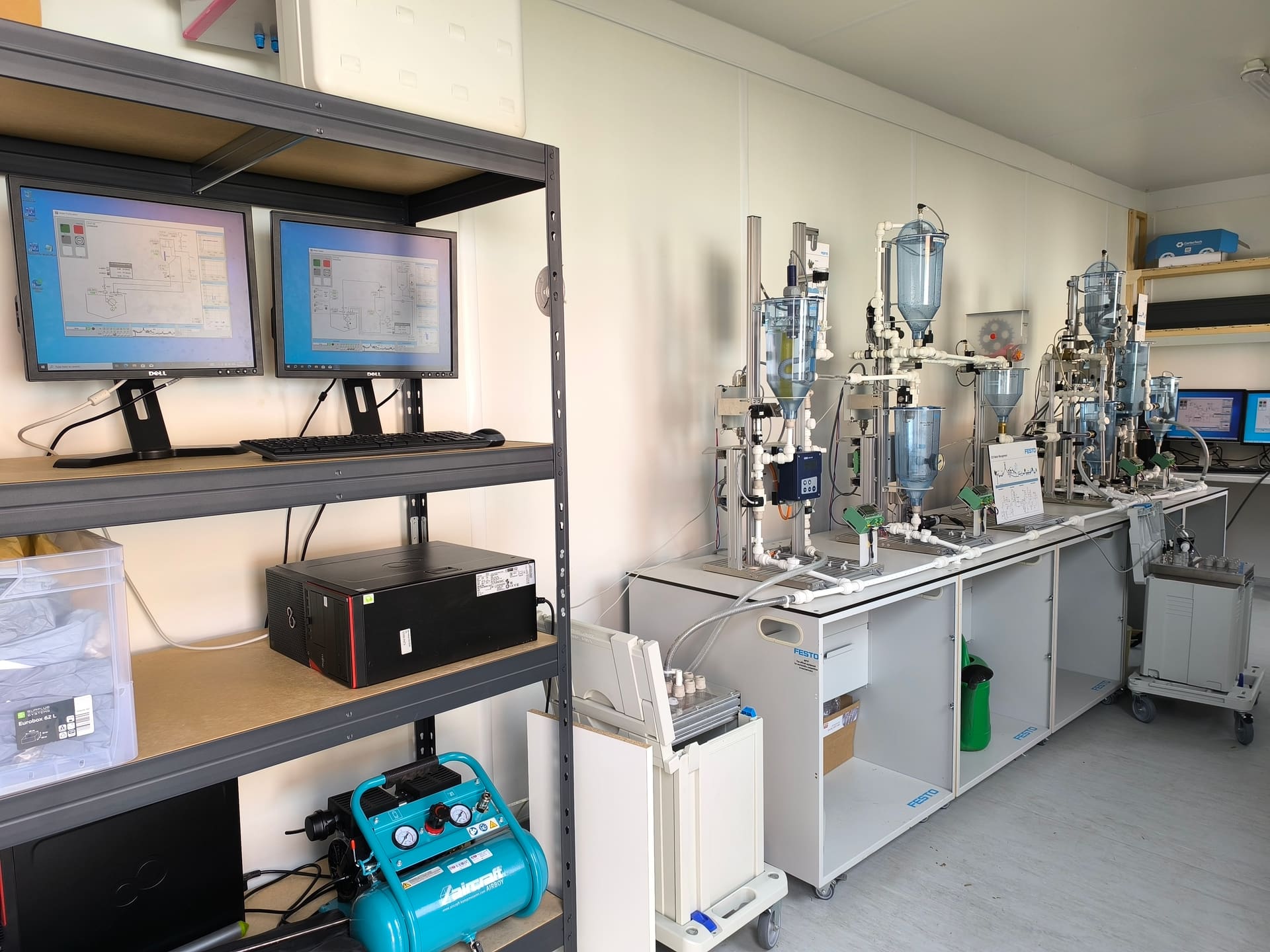 Close view of the control station
